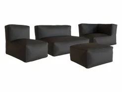 Salón de jardín de tela : 1 sofá, 1 sillón, 1 rincón, 1 puf - NOUMARA de^MYLIA Hot