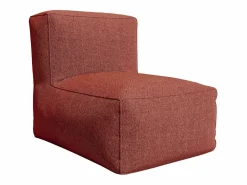 MYLIA Salón de jardín de tela : 1 sofá 1 sillón 1 esquinero 1 puff NOUMARA de Terracota Sale
