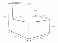 Salón de jardín de tela : 1 sofá, 2 sillones y un taburete - NOUMARA de^MYLIA Online