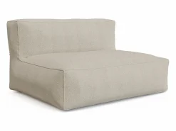MYLIA Salones De Jardín|Conjunto Sofá Y Sillón|Salón de jardín en tela bouclé 4 plazas: 1 sofá, 1 Chaise longue y un puf - - NOUMARA de
