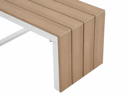 Salón de jardín modular de aluminio: 2 sofás y una mesa de centro - con cojines beige - BAMBAÏA de^MYLIA Sale