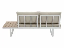Salón de jardín modular de aluminio: 2 sofás y una mesa de centro - con cojines beige - BAMBAÏA de^MYLIA Sale