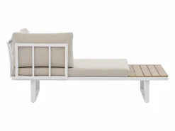 Salón de jardín modular de aluminio: 2 sofás y una mesa de centro - con cojines beige - BAMBAÏA de^MYLIA Sale