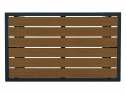 MYLIA Salones De Jardín|Salón de jardín modular de aluminio - Gris antracita con cojines beige - NOLLAY de