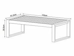 Salón jardín sofá rinconera mesa centro Gris - MOLOKAI^MYLIA New