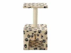 Garden Furniture Sara Teresa Rascador para gatos con poste de sisal 55 cm huellas Beige New