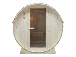 VOGUE SAUNA Sauna de exterior 2 plazas, Ancho 185 x Prof. 120 x Alt. 190 cm, ISOKYRO Color natural claro Best