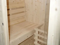 VOGUE SAUNA Sauna de exterior 2 plazas, Ancho 185 x Prof. 120 x Alt. 190 cm, ISOKYRO Color natural claro Best