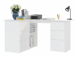 Savukoski Escritorio de esquina madera contrachapada 145x100x76 cm^Garden Furniture New