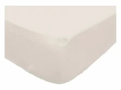 Soleil d'ocre Sábana bajera de polialgodón 180x200 cm PERCALE lino, por Beige Discount
