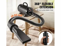 Higiene Y Cuidado De Mascotas|Secador de Pelo para Mascotas SucceBuy de 2000 W, Velocidad Ajustable, 4 Boquillas, Color