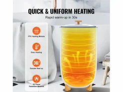 Secador de Toallas SucceBuy, Balde Calentador de Toallas 35L, Pantalla LED, Función Secado, Minutería,^ Hot