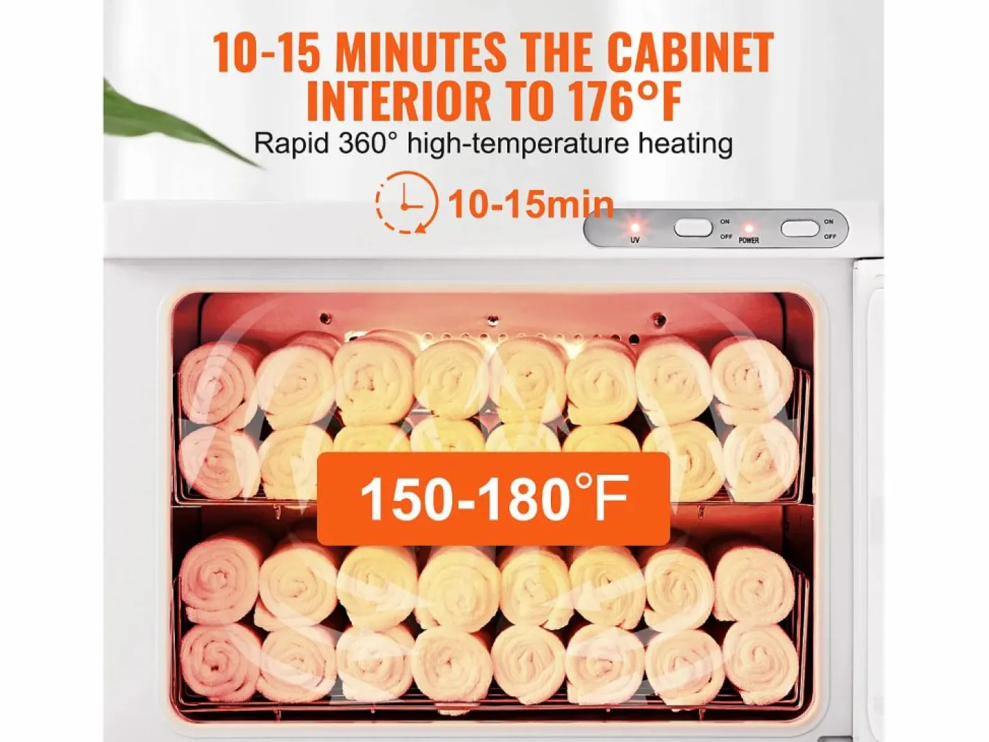 Secador de Toallas Térmico SucceBuy de 23 L con 2 Soportes de Acero Inoxidable, Contener de 50 a 60 Toallas Blanco New