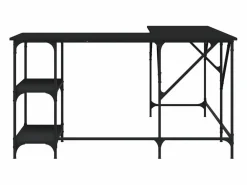 Garden Furniture Selma Escritorio madera de ingeniería 139x139x75 cm Negro New