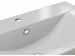 Semiempotrado de lavabo de cerámica blanca, L71.5 cm, YASMAC^Shower & Design Clearance