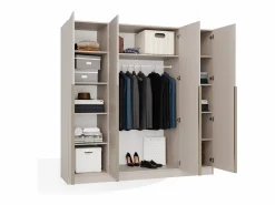 SENSO - Armario cachemire – 4 puertas – 200×200 cm – Tiradores dorados – Dormitorio^TOPESHOP Sale