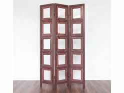 Separador de ambiente 161x93x2 cm paraviento marrón^ Outlet