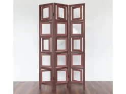Separador de ambiente 161x93x2 cm paraviento marrón^ Outlet
