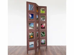 Separador de ambiente 161x93x2 cm paraviento marrón^ Outlet