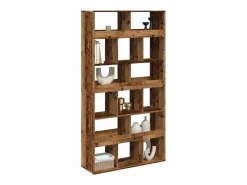 Clicnbuy Librería|Separador de ambientes madera envejecida 100x33x187,5 cm