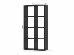 Vicco Separador de ambientes 143x29x72 scutum Negro Outlet