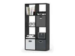 Vicco Separador de ambientes 143x29x72 scutum Negro Outlet