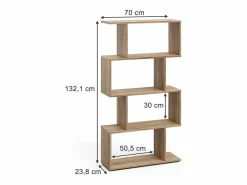 Vicco Separador de ambientes sonoma 70x23.8x132.1 levio Color natural claro