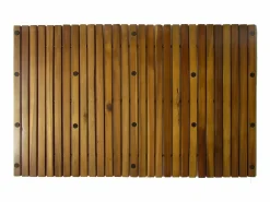 Set 3 alfombras de acacia para el baño, 80 x 50 cm ES940118 Marru00f3n Online
