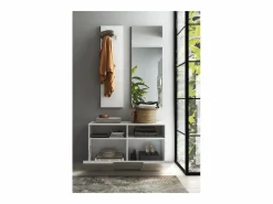 SET 3 piezas con pequeño mueble, perchero de pared y espejo Dama - H165 cm^Calicosy Hot