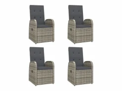 Clicnbuy Comedores De Jardín|Set comedor de jardín 5 piezas con cojines ratán sintético