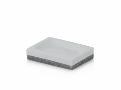 Accesorios De Wc|Set de 4 accesorios de baño RABAT blanco/gris