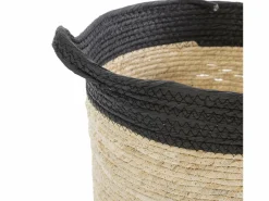 VS Venta-stock Accesorios De Almacenaje|Cesta|Set de 3 cestas Otilia de fibra natural y papel, /beige con asas