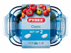 Pyrex Material Y Utensilios De Cocina|Set de 2 fuentes para horno Classic rectangular 1,9L/2,6L