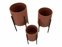 Set de 3 portamacetas redondos modernos de metal colorido Milly Tris^ Sale