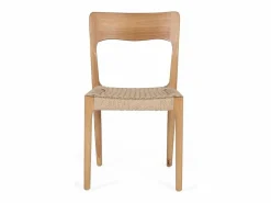 Giner y colomer Set de 2 sillas fabricadas en madera de caucho Marru00f3n Clearance