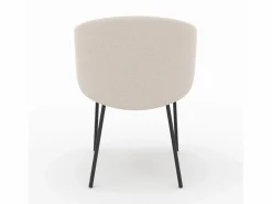Set de 2 sillas Victoria en tela y patas de metal negro - Victoria^Rendez-Vous Déco