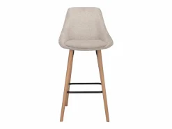 Set de 2 taburetes de bar de tela texturizada y haya - - MASURIE^Vente-unique Best
