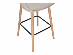 Set de 2 taburetes de bar de tela texturizada y haya - - MASURIE^Vente-unique Best