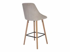 Set de 2 taburetes de bar de tela texturizada y haya - - MASURIE^Vente-unique Best