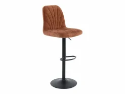 Set de 2 taburetes de bar de tela y metal - Altura ajustable - - LASANDRIA^Vente-unique