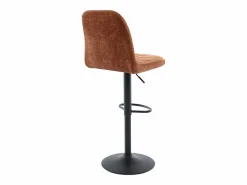 Set de 2 taburetes de bar de tela y metal - Altura ajustable - - LASANDRIA^Vente-unique