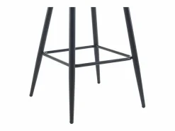 Vente-unique Set de 2 taburetes de bar de terciopelo y metal negro - - PRANILA de Pascal MORABITO Beige Discount