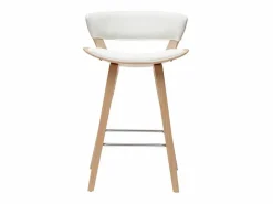 Miliboo Muebles De Bar|Taburete Alto|Set de 2 taburetes de cocina de diseño con madera clara 65 cm SYRAH
