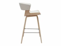 Miliboo Muebles De Bar|Taburete Alto|Set de 2 taburetes de cocina de diseño con madera clara 65 cm SYRAH