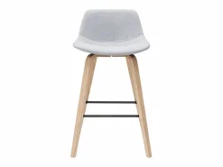 Miliboo Muebles De Bar|Taburete Alto|Set de 2 taburetes de cocina nórdicos y madera 65 cm NONIE