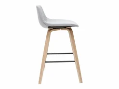 Miliboo Muebles De Bar|Taburete Alto|Set de 2 taburetes de cocina nórdicos y madera 65 cm NONIE