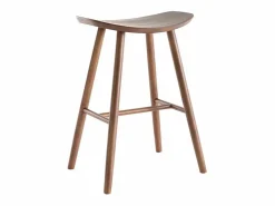 Miliboo Muebles De Bar|Taburete Alto|Set de 2 taburetes de cocina de nogal 65 cm DEMORY