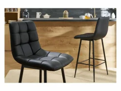 Miliboo Muebles De Bar|Taburete Alto|Set de 2 taburetes de cocina de diseño 65 cm MAXWELL