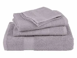 vidaxl Set de 8 toallas Ariel 360 gramos algodón Gris Discount