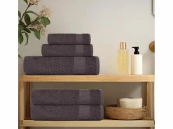 vidaxl Textil De Baño|Textil De Baño|Set de 12 toallas Ariel 360 gramos algodón antracita
